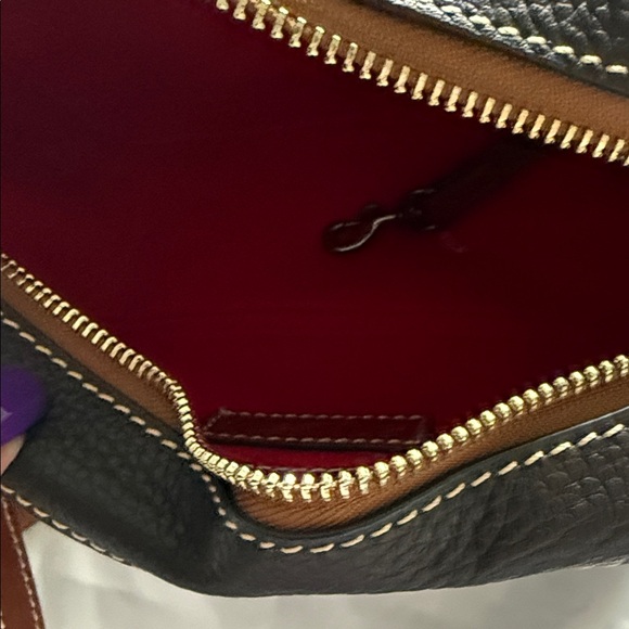 Dooney & Bourke Black and Tan Crossbody Bag - Picture 3 of 3